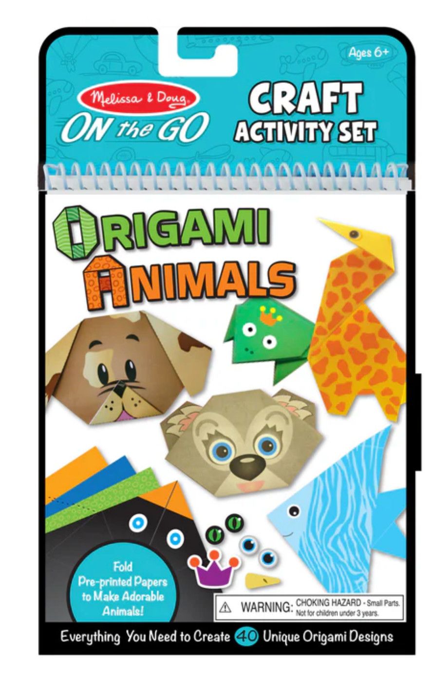 Melissa &amp; Doug On the Go Origami Animals craft kit portable paper folding activity for kids at Daffodils Gift Shoppe