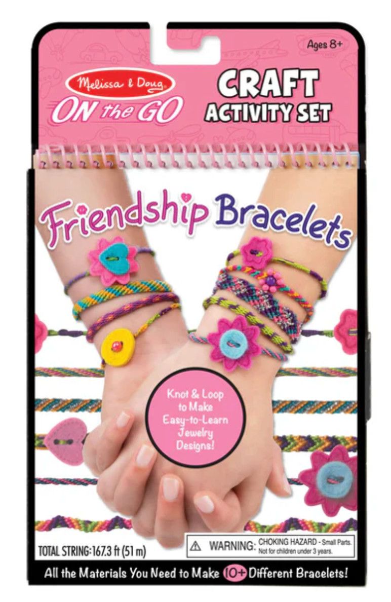 Melissa &amp; Doug Friendship Bracelet On the Go craft kit portable bracelet making activity for kids at Daffodils Gift Shoppe