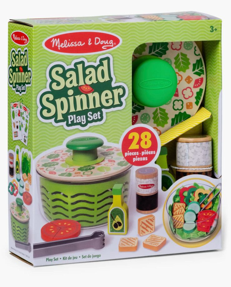Melissa &amp; Doug Salad Spinner Play Set pretend salad making toy for kids available at Daffodils Gift Shoppe boutique
