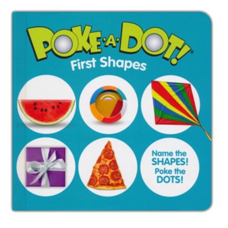 Melissa &amp; Doug First Shapes Poke-A-Dot interactive sensory board book for toddlers learning shapes at Daffodils Gift Shoppe