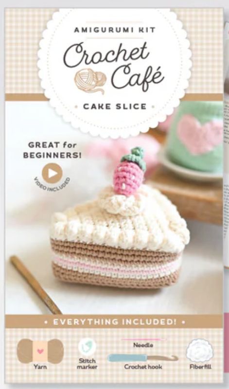 Crochet Cafe crochet kit DIY amigurumi craft kit complete beginner crochet set yarn and tools included