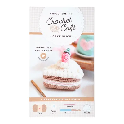 Crochet Cafe Amigurumi Kit Cake Slice