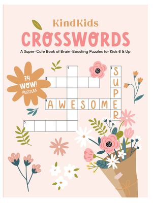 Kind Kids Crosswords puzzle book for children featuring educational crossword activities that encourage kindness
