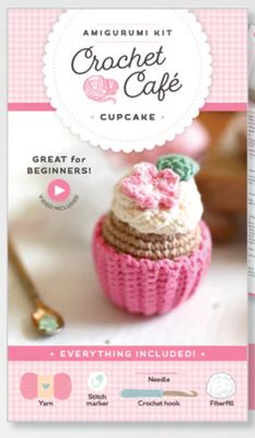 Crochet Cafe crochet kit DIY amigurumi craft kit complete beginner crochet set yarn and tools included