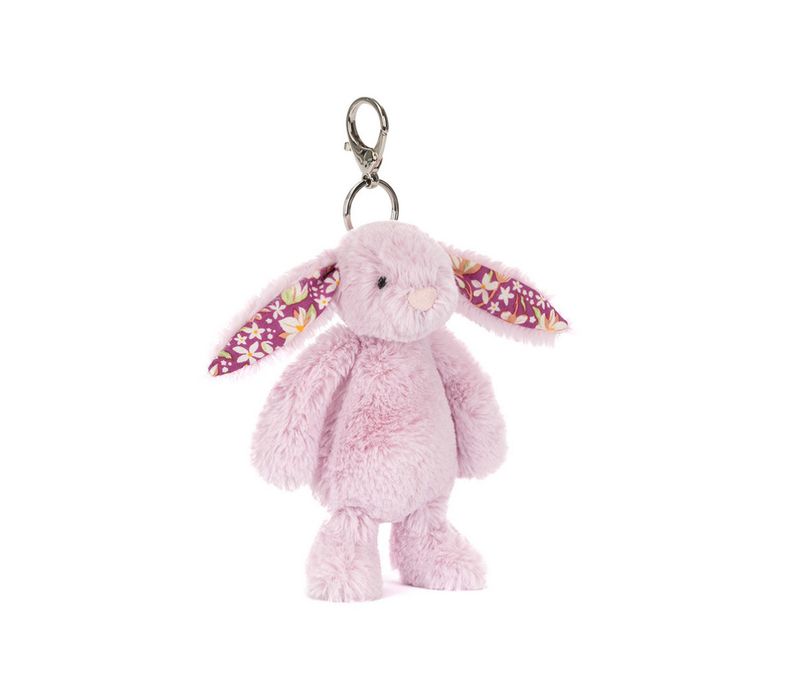 Jellycat Thistlepop Blossom Bunny bag charm plush bunny keychain soft floral bunny accessory