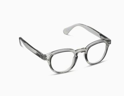 Peepers Asher Gray blue light reading glasses with modern gray frame and lightweight fit
