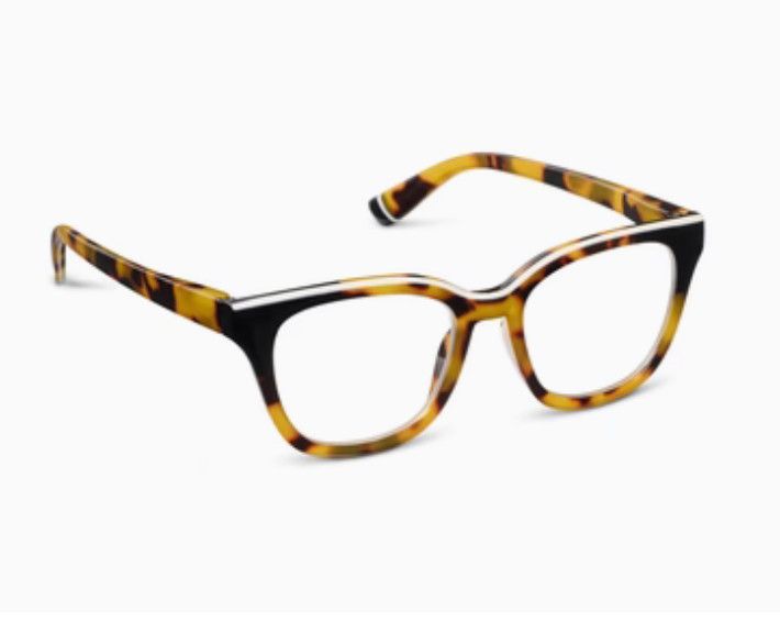 Peepers Ramona Tokyo Tortoise Black blue light reading glasses with tortoise and black frame
