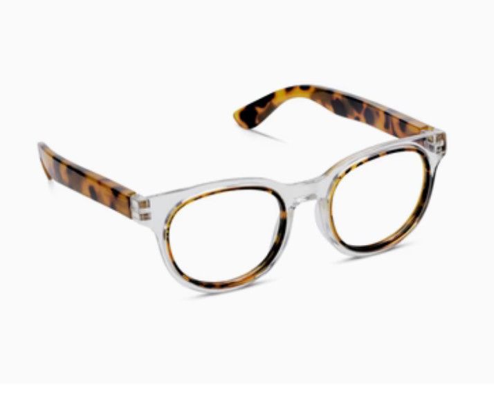 Peepers Olympia Clear Tokyo Tortoise blue light reading glasses with clear and tortoise frame
