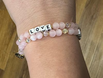 Little Words Project beaded bracelet with inspirational word design, colorful stretch style perfect for stacking or gifting.
