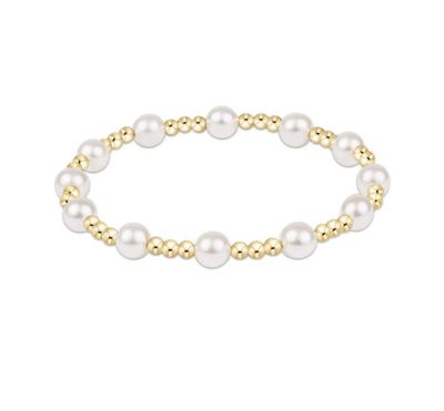 enewton 6mm pearl beaded stretch bracelet with classic elegant design, perfect for stacking or everyday wear.