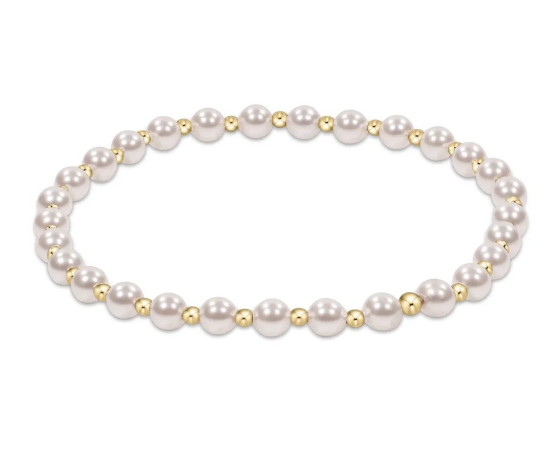 enewton 5mm pearl beaded stretch bracelet with elegant classic design, perfect for stacking or everyday wear.