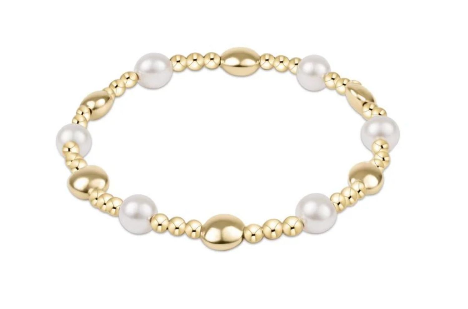 enewton Honesty Sincerity Pearl 6mm Bracelet with classic gold beaded accents at our Poughkeepsie NY boutique.