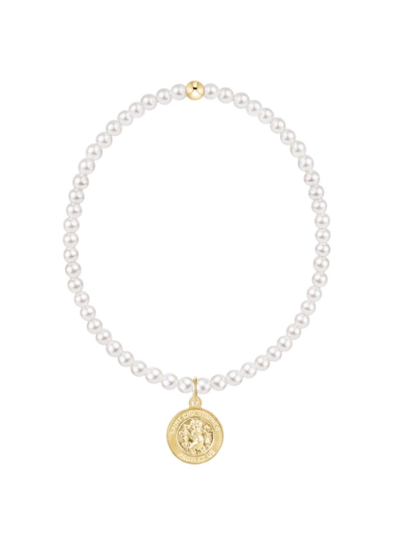 enewton Classic Pearl 3mm Bracelet with Protection gold disc at our Poughkeepsie NY boutique.