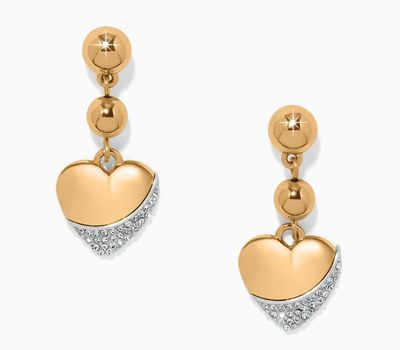 Gold Meridian Petite Heart Wave Post Earrings