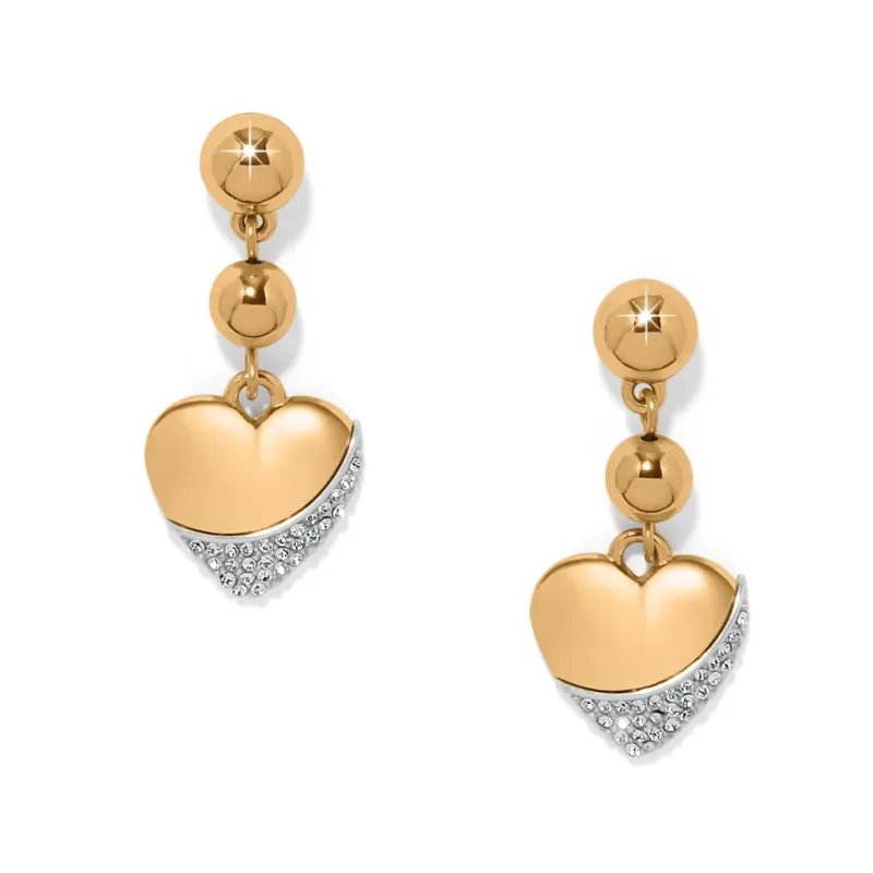 Gold Meridian Petite Heart Wave Post Earrings