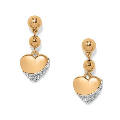 Gold Meridian Petite Heart Wave Post Earrings