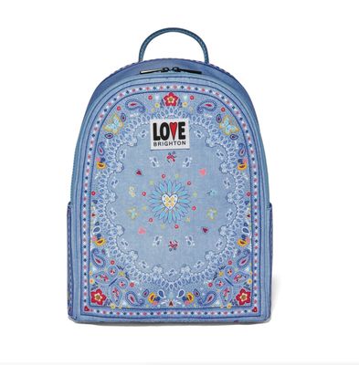 Brighton Bandana Love backpack with bandana-inspired pattern and heart details

