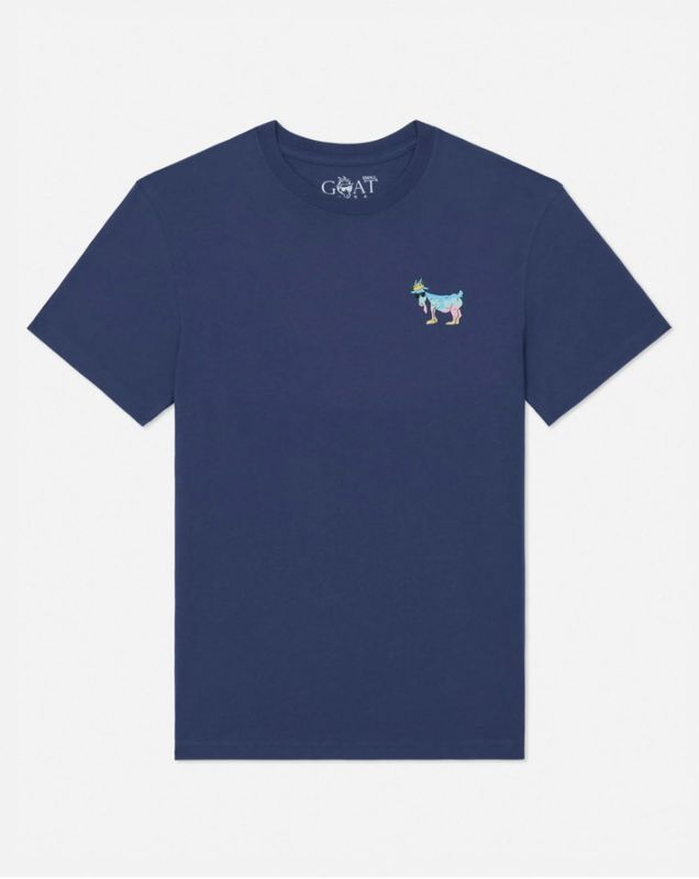 Kids' navy Coolness Drips graphic T-shirt with bold drip design and soft cotton feel
