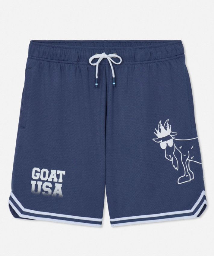 Kids' BIG GOAT Navy Mesh Shorts, Size: Youth Small