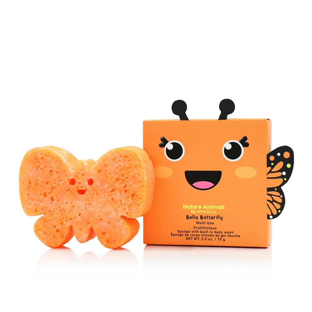 Spongellé® 'Bella Butterfly' Body Wash Infused Buffer - Nature Animals