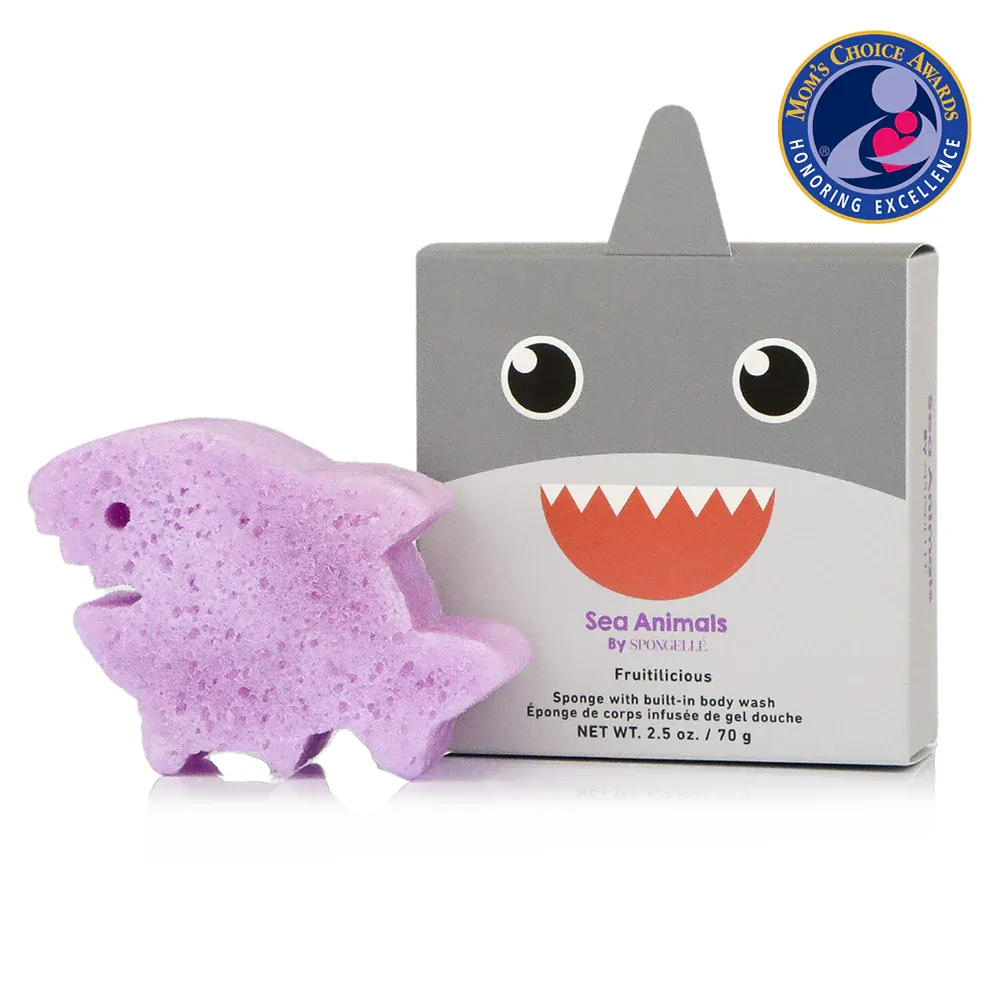 Spongellé® 'Sammy Shark' Body Wash Infused Buffer - Sea Animals