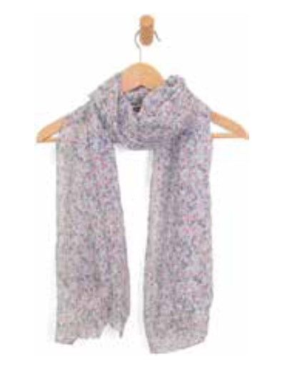 White Darling Ditsy Floral Scarf