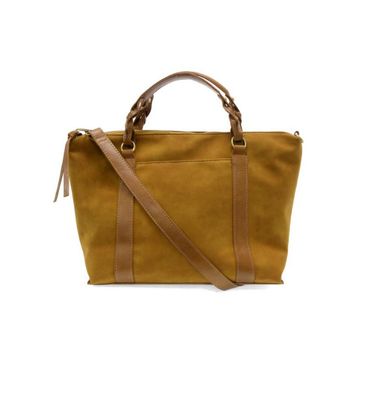 Mabel Faux Suede Tote Golden Tan