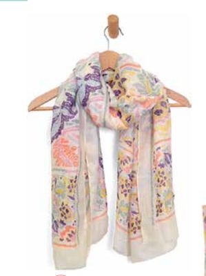 Multi Leafy Bouquets Scarf