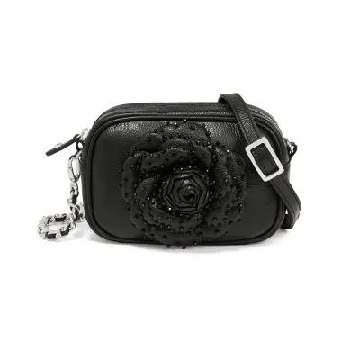 Rosie Beaded Camera Bag Black