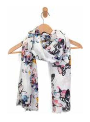 Multi Bold Butterfly Scarf