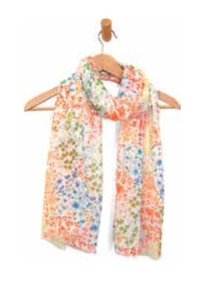 Peachy Wild Daisy Scarf