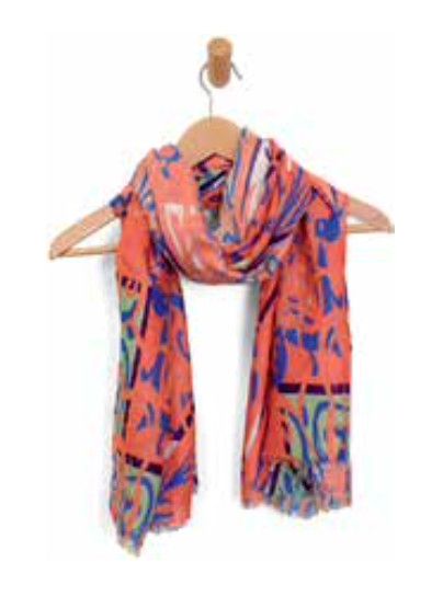 Multi Bold Medallion Scarf
