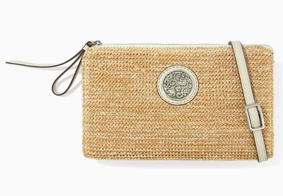 Natural-White Contempo Straw Pouch