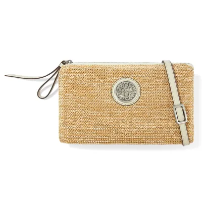 Natural-White Contempo Straw Pouch