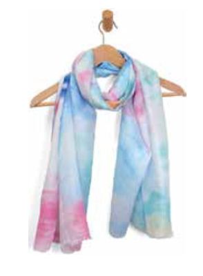 Blue Soft Tie Dye Scarf