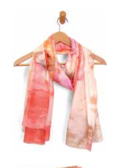 Coral Soft Tie Dye Scarf