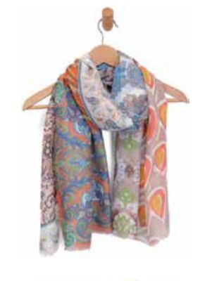 Mango Mixed Paisley Scarf