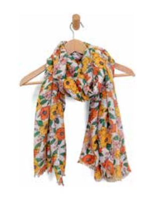 White Poppy Field Scarf