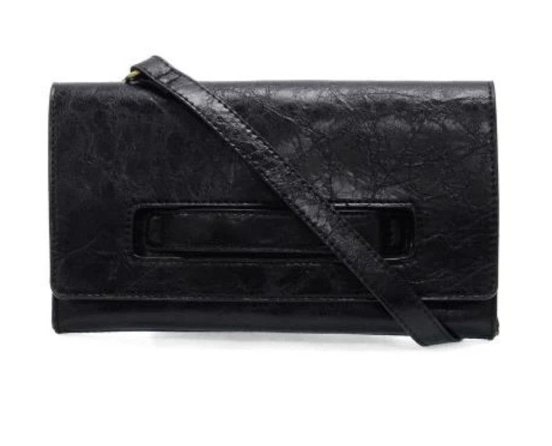 Black Caterina Handle Clutch Crossbody