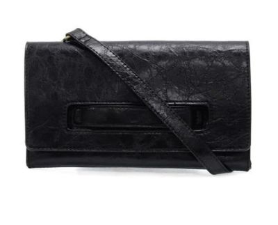 Black Caterina Handle Clutch Crossbody