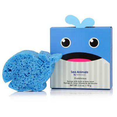 Spongellé® 'Walter Whale' Body Wash Infused Buffer - Sea Animals