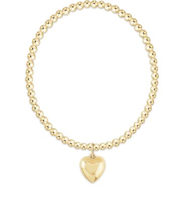 Classic Gold 3mm Bracelet Love Plush Gold Charm