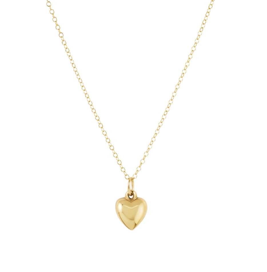 Enewton 16 inch gold necklace with Love Plush small gold charm, dainty worry-free wear jewelry
