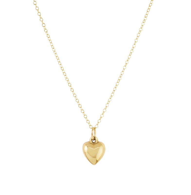 Enewton 16 inch gold necklace with Love Plush small gold charm, dainty worry-free wear jewelry
