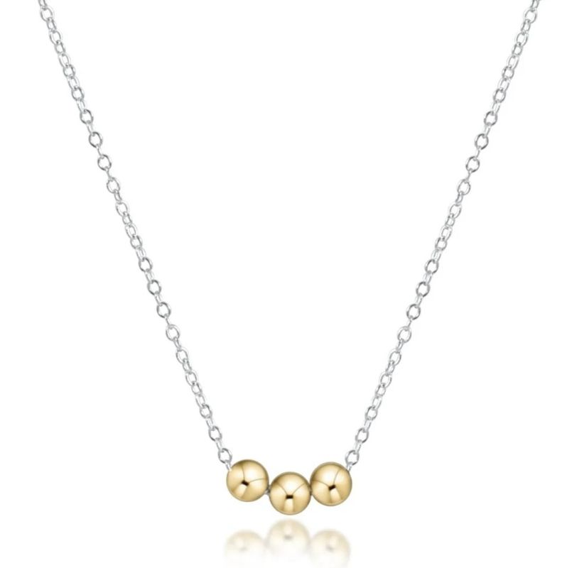 Enewton 16 inch mixed metal necklace with Joy gold charm, dainty worry-free wear jewelry
