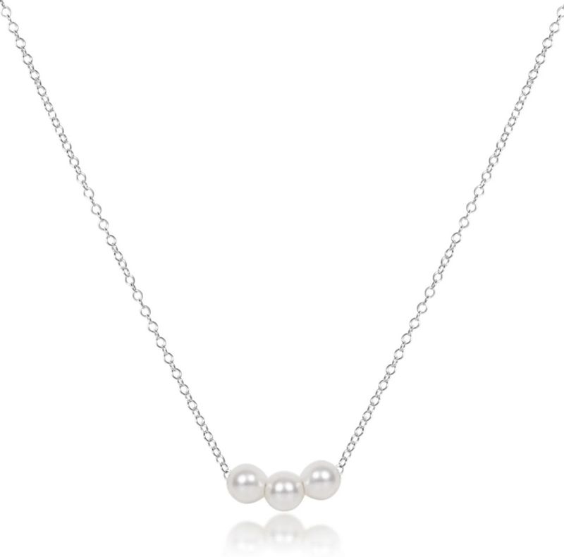 Enewton 16 inch sterling silver Joy necklace with pearl, dainty worry-free wear pearl jewelry
