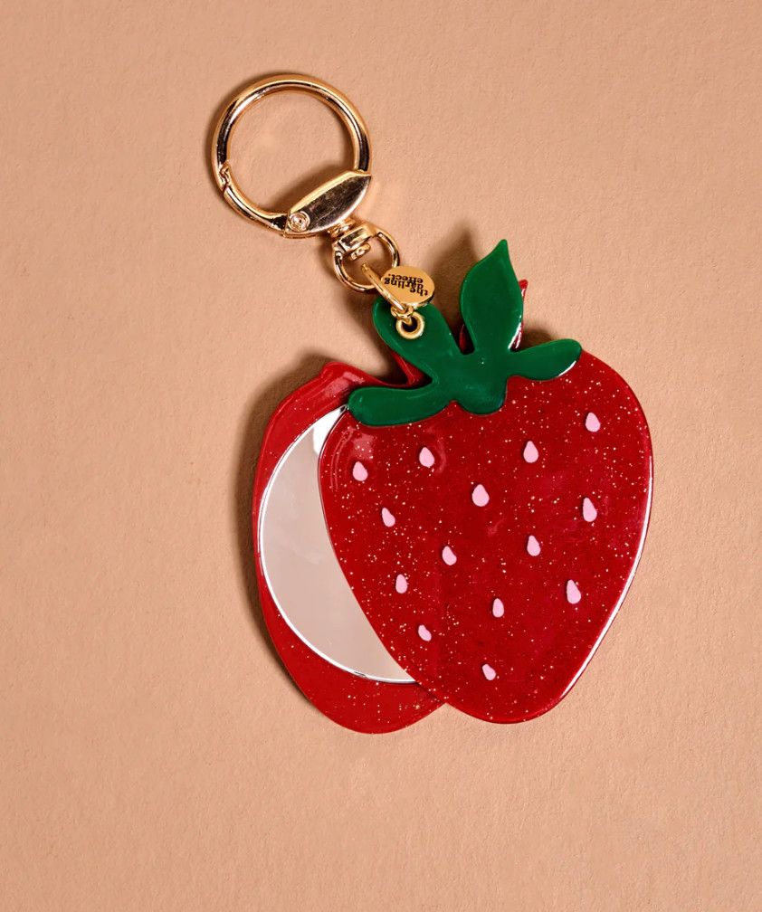 Strawberry Mini Mirror Bag Charm