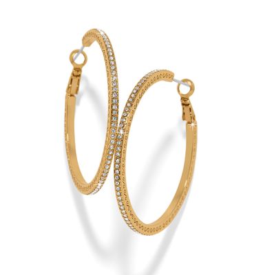 Gold Meridian Eclipse Thin Large Hoop Earrings