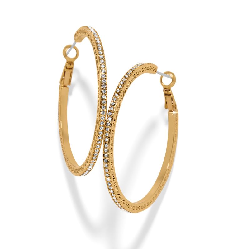Gold Meridian Eclipse Thin Large Hoop Earrings