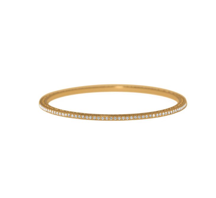 Gold Meridian Eclipse Thin Bangle